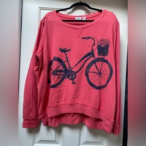 Cato women’s bicycle graphic sweatshirt 26/28